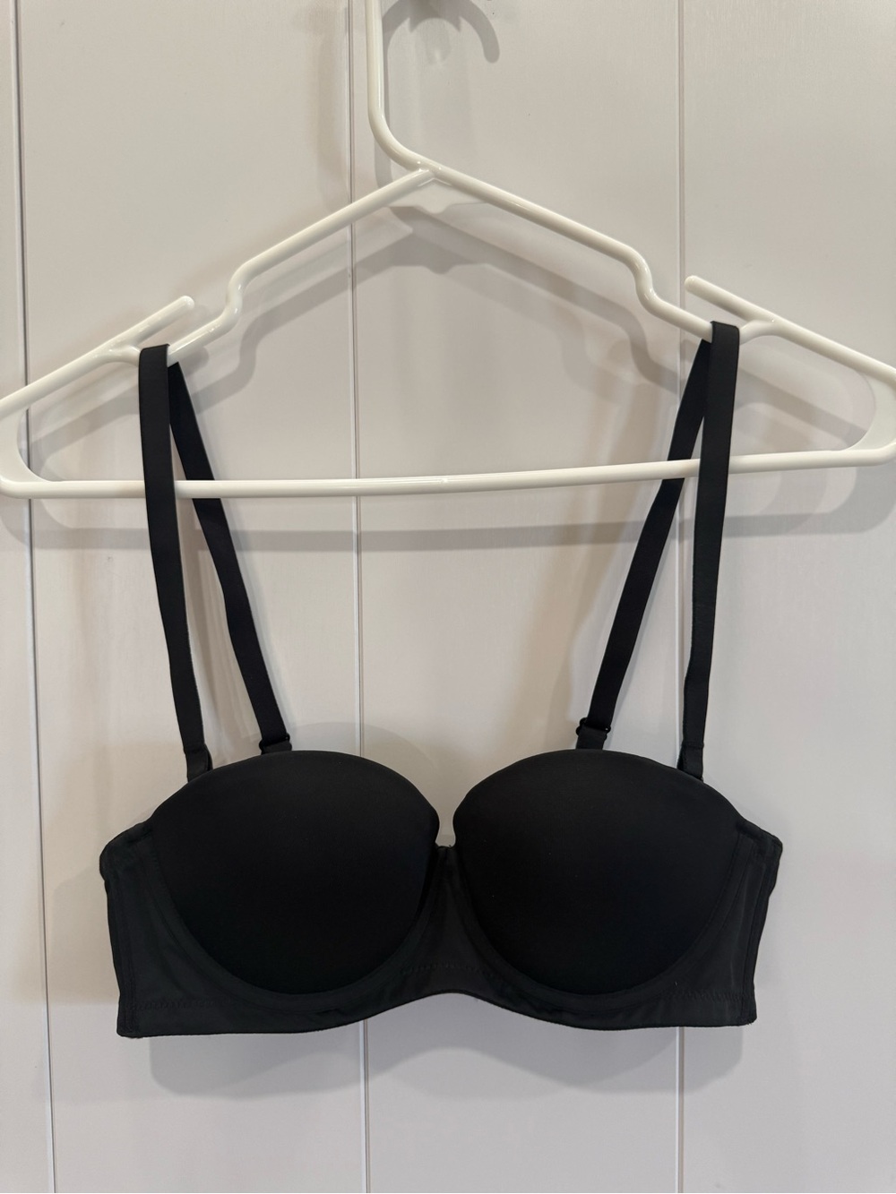 Black 34A Push Up T Shirt Bra Lightly Padded Underwire Strapless Multiway